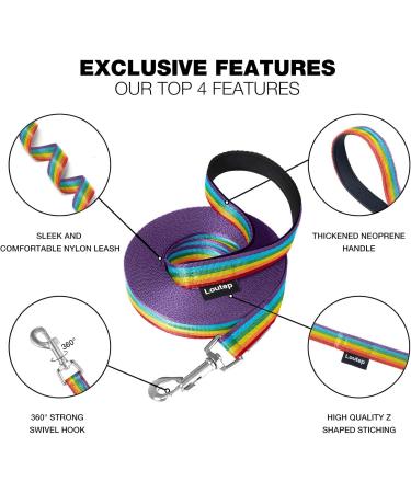 Loutep Reflecting Dog Training Lines - Extra Long Leashes (3m to 30m) with Padded Handle for All Sizes - Durable Nylon Rope - Perfect for Large Medium & Small Dogs - Purple - Buy Online on GoSupps.com