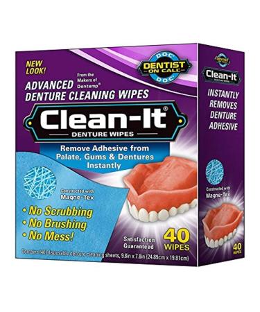 Clean-It Denture Wipes  40-Count  (Pack of 1)