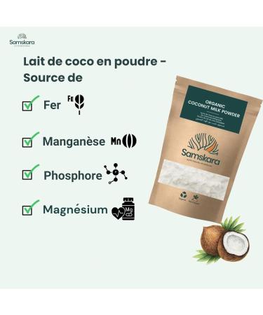 Coconut Milk Powder 100% Natural | Organic Organic | Vegan | Gluten Free | Samskara (500g) - Buy Online on GoSupps.com
