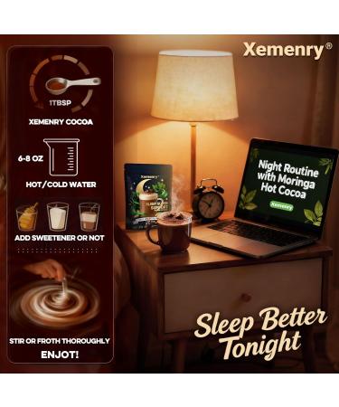Xemenry Moringa Hot Cocoa Sleep Aid Pure Moringa Powder Mix with Cocoa Powder - Supports Energy Immune Support Gut Health Green Superfood with Vitamins & Amino Acids 7.4 oz. 30 Servings - Buy Online on GoSupps.com