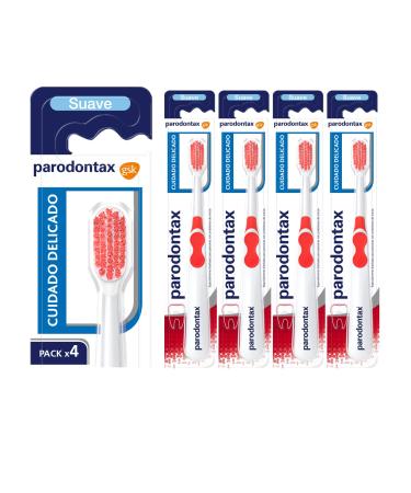 Parodontax Gentle Care soft toothbrush helps stop and prevent bleeding gums 4 pieces white