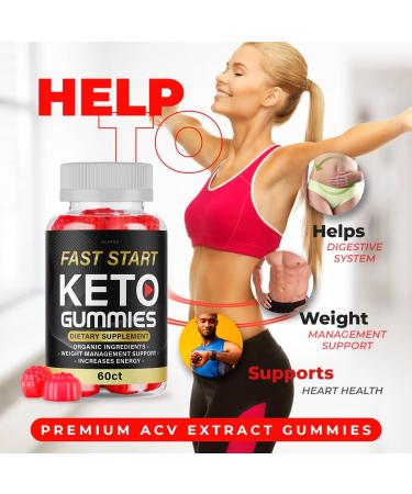 Fast Star Keto ACV Gummies for Weight Loss - 60 Apple Cider Vinegar Gummies, Fast Acting Keto Formula - Buy Online on GoSupps.com