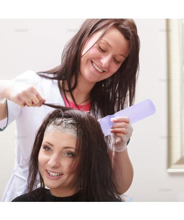 AUEAR 3 Pack Root Comb Applicator Bottle 6oz for Hair Color Dye - Salon Care Plastic Squeeze Bottle with Graduated Scale - 3 Pack Set - Buy Online on GoSupps.com