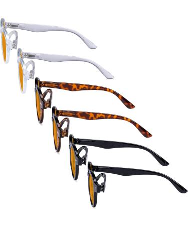 Buy Eyekepper 6 Pairs Blue Light Blocking Oval Readers - Orange Tinted +0.00 | International Shipping Available - Buy Online on GoSupps.com