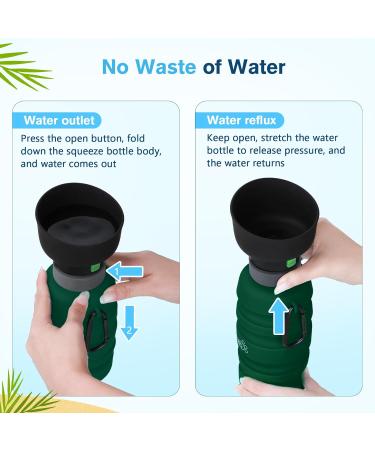 Pecute Dog Water Bottle - Foldable Safe & Non-Toxic Portable Pet Water Bottle for Outdoor Activities - 850ml Green XL - Buy Online on GoSupps.com