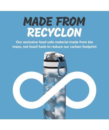 Ion8 Kid's One Touch On-The-Go Printed Water Bottle - Leakproof & BPA-Free - 18 oz Camo Design - Fits Car Cup Holders & Backpacks - Buy Online on GoSupps.com