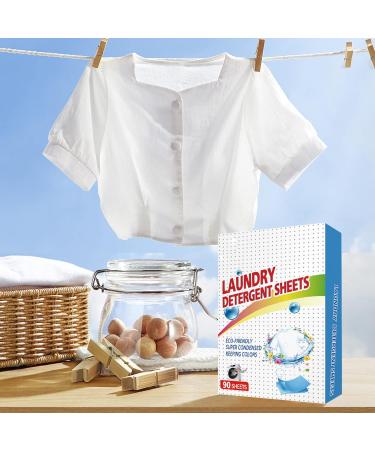 Washing Detergent Sheets Washing Detergent Sheet Deep Stain Removal Laundry Detergent Sheet Strip Laundry Soap Sheet For Home Travel 90PCS - Buy Online on GoSupps.com