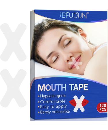 Mouth Tape 120 Pcs Mouth Tape for Sleeping Anti Snoring Devices for Better Nose Breathing  Less Mouth Breathing  Improved Nighttime Sleeping and Instant Snoring Relief