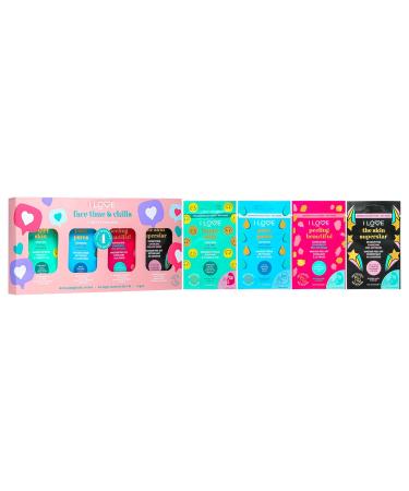 Shop I LOVE Face Time and Chills Face Masks - Hydrating Self Care Kit with Peel Off Mud and Cream Masks - Soothing 4 PC Set for Glowing Skin - Buy Online on GoSupps.com