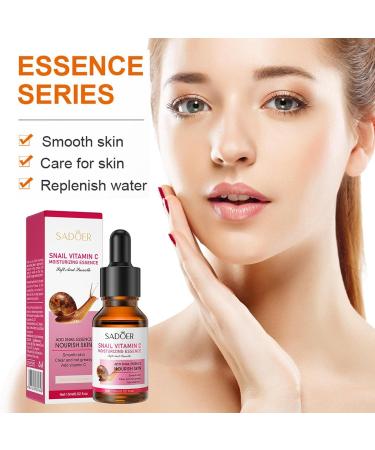 Vitamin C Brightening Serums Moisturizing Facial Essence for Fine Lines15ml Anti Age Skin Repair Moisturizer For Women Neck & Eyes Skin Care Jomewory Snail VC - Buy Online on GoSupps.com