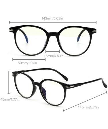 Buy Children's Blue Light Filter Glasses - Prescription-Free Gaming & Computer Glasses - Z1110-2 Black Oval Design - Buy Online on GoSupps.com