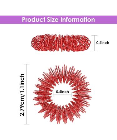 12 Pieces Acupressure Rings-Spiky Sensory Finger Rings Acupuncture Rings Fidget for Silent Stress Reducer and Massager Improves Blood Circulation 12 Pcs - Buy Online on GoSupps.com
