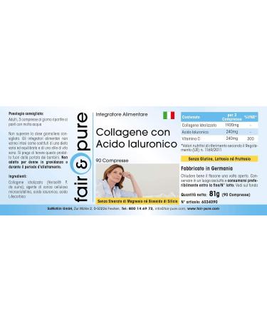 Fair & Pure - Collagen with hyaluronic acid and vitamin C - 90 tablets - Buy Online on GoSupps.com