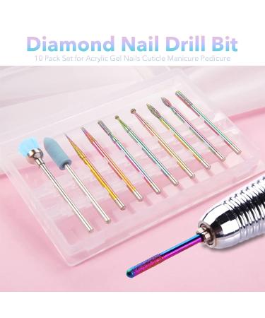 Homeet 20PC Ceramic Nail Miller Attachments - Professional Diamond Nail Drill Bits for Gel & Acrylic Removal - Perfect for Manicure & Pedicure - Buy Online on GoSupps.com