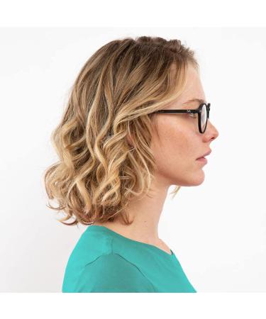 Muunel Blue Light Blocking Glasses Essilor Lenses Luca UVAllBlue Women Round Shape Black Frame -1.00 Strength - Buy Online on GoSupps.com