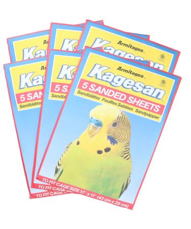 AB Tools 30 Sanded Sheets Sandpaper Cage Lining Budgies Caged Birds 28x43cm