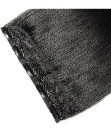 8" Clip in Hair Extension Human Hair One Piece #1 Jet Black (40g) - Buy Online on GoSupps.com