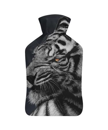 Tiger Hot Water Bottle With Cover Plush Bed Bottle Hand Warmer For Adults And Children 26.5X15.3cm