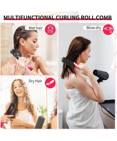 Curling Roll Comb Bounce Curl Brush Curl Defining Brush Air Curly Hair Brush 17 Teeth Round Curly Hair Comb Styler Anti-Slip Curling Iron Hairstyling Tools for Women Home Travel Dating - Buy Online on GoSupps.com