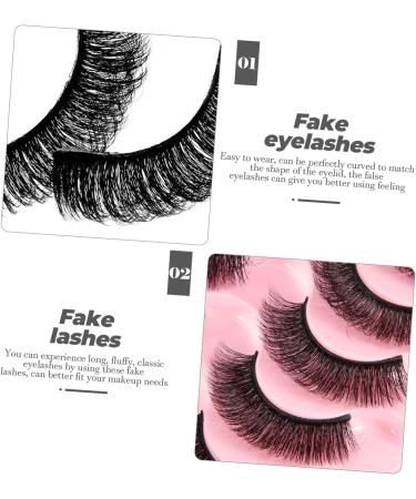 Ipetboom 10 Pairs Fake Eyelashes False Lashes Traffic Mirror Supple False Eyelashes Women Fake Lashes Lash Enhancements Shower Glass Door Stoppers Faux Lashes Extend Girl Fiber Fluffy - Buy Online on GoSupps.com