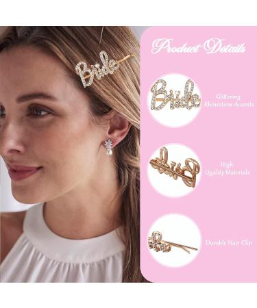 Bride Hair Clips Set - Bachelorette Party Accessories and Gifts - Buy Online on GoSupps.com