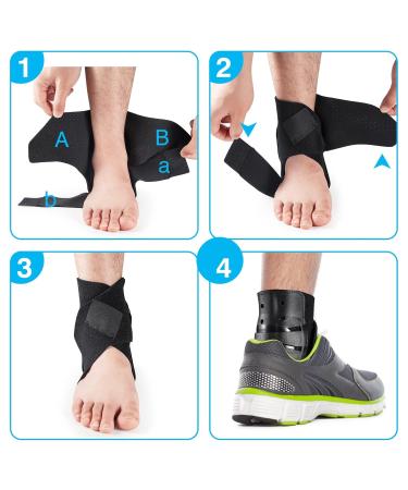 Sprained Ankle Support Brace for Men & Women - Injury Recovery Stabilizer for Basketball Volleyball & Soccer - M-Right - Buy Online on GoSupps.com