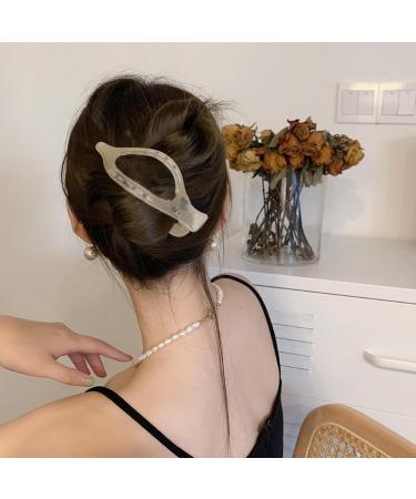 Large Duckbill Hairpin Long Hair Duckbill Hairpin Elegant Ponytail Clip for Thin Hair Decorative Long Styling Hairpins Large Translucent Shower Clip lightgrey - Buy Online on GoSupps.com