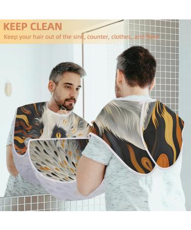 Beard Bib Apron - White Fox Hair Catcher for Men | Perfect Father's Day & Christmas Gift with 2 Suction Cups - Buy Online on GoSupps.com