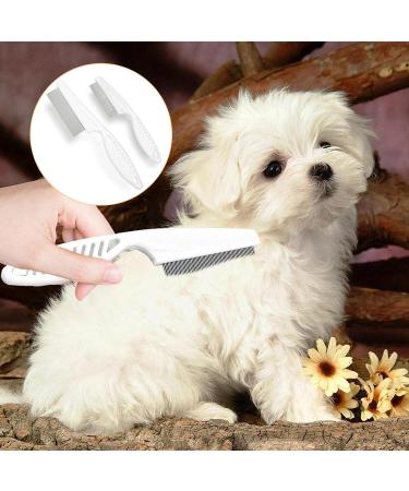 2 Pcs Flea Comb for Dogs Flea Comb for Cats Dog Flea Comb for Long and Short-haired Pets Flea Comb for Removing Tear Stains Fleas Dandruff Lice Tangled Hair Scabs and Mucus - Buy Online on GoSupps.com