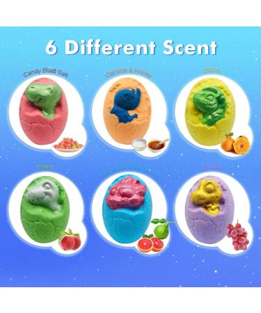 Dinosaur Bath Bombs for Kids - XL Dino Egg Gift Set | Natural Bubble Bath Spa Kit for Boys, Girls | Colorful Fizzing Bath Bomb | Perfect Christmas, Easter, Birthday Gift - Buy Online on GoSupps.com