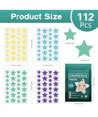 112 Counts Star-Shaped Pimple Patches - Hydrocolloid Acne Stickers for All Skin Types - Effective Pimple Patch Set - Buy Online on GoSupps.com
