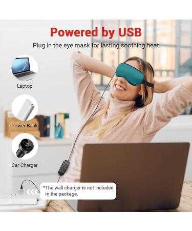 Warm Eye Compress | Eye Heat Compress | Eyes Relaxing | Electric Eyes Warming Pad with Adjustable Temperature Sleep Eye Eyes Heat Compress with Strap for Comfort Green - Buy Online on GoSupps.com