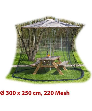 Infactory Moskitonetz Umbrella - Premium Mosquito Net for Parasols (330x250 cm) | 220 Mesh Black Mosquito Protection - Buy Online on GoSupps.com