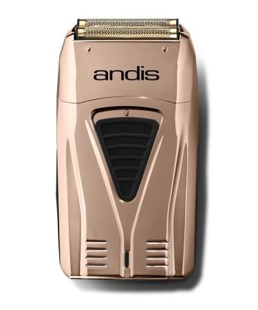 Andis 17220 Pro Foil Lithium Plus Titanium Foil Shaver, Cord/Cordless - Professional Turbocharged Foil Cordless Mens Shaver with USB Charger - Copper