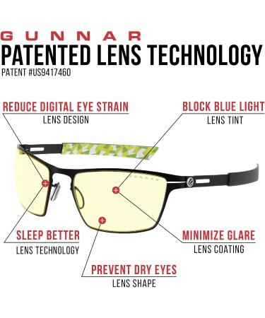 Gunnar ESL Blade Gaming Glasses - Blue Light Filter UV Protection Amber Lens (65% Blue Light Protection) - Premium Onyx Design for Enhanced Visual Comfort - Buy Online on GoSupps.com