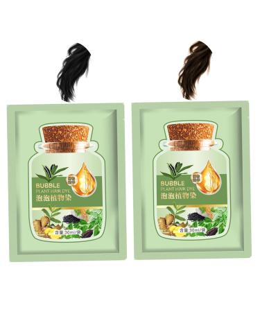 Buy 10 PCS Natural Bubble Hair Dye - Long-lasting Plant Extract Shampoo for Grey Hair - Black Teal Color for Women & Home Salons - Buy Online on GoSupps.com