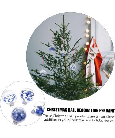 Ciieeo Xmas Party Supply 1 Box Christmas Ball Pendant Ornament Holiday Bauble Pendant Xmas Supply Ball Christmas Balls Blue 7X8X9CM - Buy Online on GoSupps.com