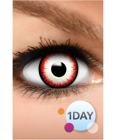 Buy FXCONTACTS Colored Contact Lenses Halloween Red White UNDEAD ZOMBIE - 2 Pieces (1 Pair) | International Shipping Available - Buy Online on GoSupps.com