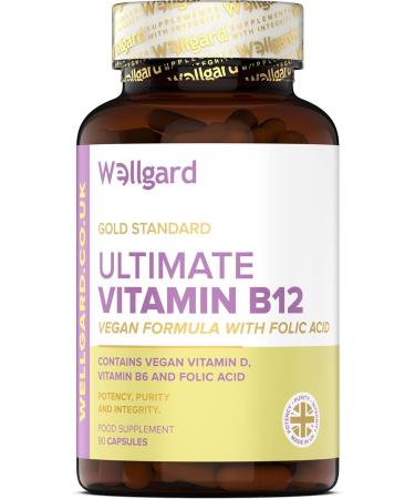Wellgard Vegan Vitamin B12 High Strength Supplement - Folic Acid, Vitamin B6 & D3 - Made in UK - Buy Online on GoSupps.com