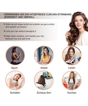 Shop Heat-Free Lock Winders - Silk Curling Bands for Safe Non-Slip Curly Hairstyles (Blue) - Buy Online on GoSupps.com