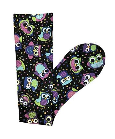 Prestige Medical Soft Comfort Compression Socks Party Owls Black 2 Count