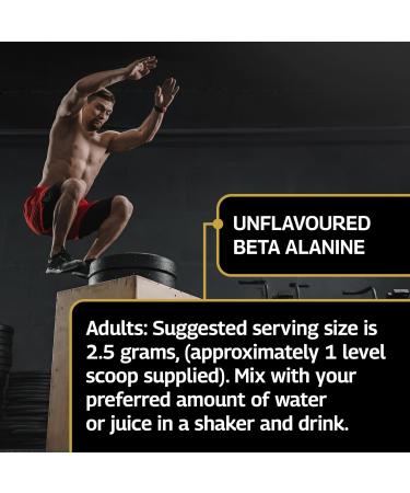 Healthspan Elite All Blacks Beta Alanine (250g) Pre-Workout Supplement | Carnosine Production | Unflavoured - Buy Online on GoSupps.com