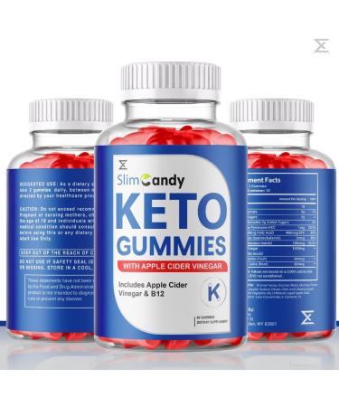 Organic Slim Candy Keto Gummies with Apple Cider Vinegar - 60 Gummies - Buy Online on GoSupps.com