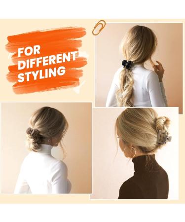 Small Claw Hair Clips for Thin Hair - 8pcs Matte Rectangle & Double Row Teeth Jaw Clips for Fine Hair - Buy Online on GoSupps.com