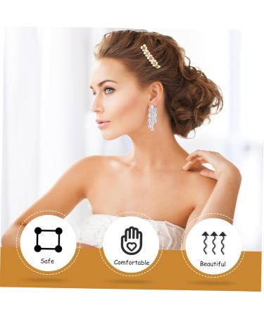 minkissy 1pc Hairpin Wedding Headpiece for Bride Crystal Alligator Clips Bling Hair Clips Decorative Hair Clips Hair Bangs Hair Barrettes Button Alloy Girl - Buy Online on GoSupps.com