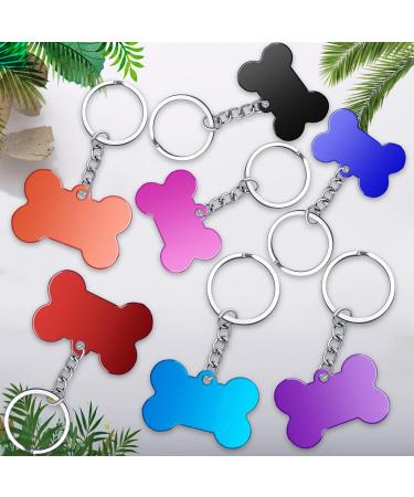 20 Pack Aluminum Dog Brand Bone Stamps - Waterproof Address Tags for Dogs & Cats - DIY Pet Detection with Designage 2.5x3.8cm Chains - Buy Online on GoSupps.com