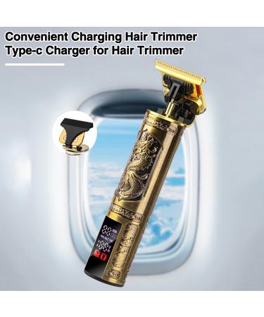clinmday Electric Hair Trimmer Set Convenient & Type-C Charger & Long-Lasting Battery Powered Hair Trimmer or Beard Trimmer with Digital Display Suitable Home and Travel for Men Bronze Coffee - Buy Online on GoSupps.com
