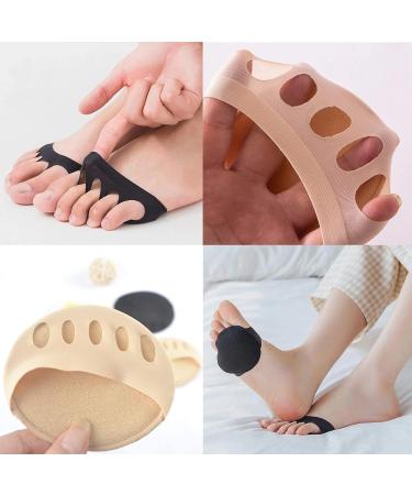 Forefoot Cushion High Heels Pads - Slipproof & Breathable Soft Pads for Shoe Comfort - 2 Pairs Black - Buy Online on GoSupps.com