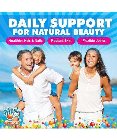 Dippin Dots - Collagen + Biotin (60 Count) Gummies Rasberry Squish Flavor - 2 Pack 60 Count (Pack of 2) - Buy Online on GoSupps.com