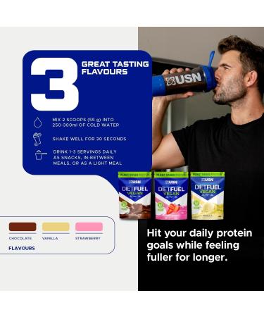 Usn | Diet Fuel Vegan (880g) | Meal Replacements | Vegan Diet Meal Replacement - Buy Online on GoSupps.com